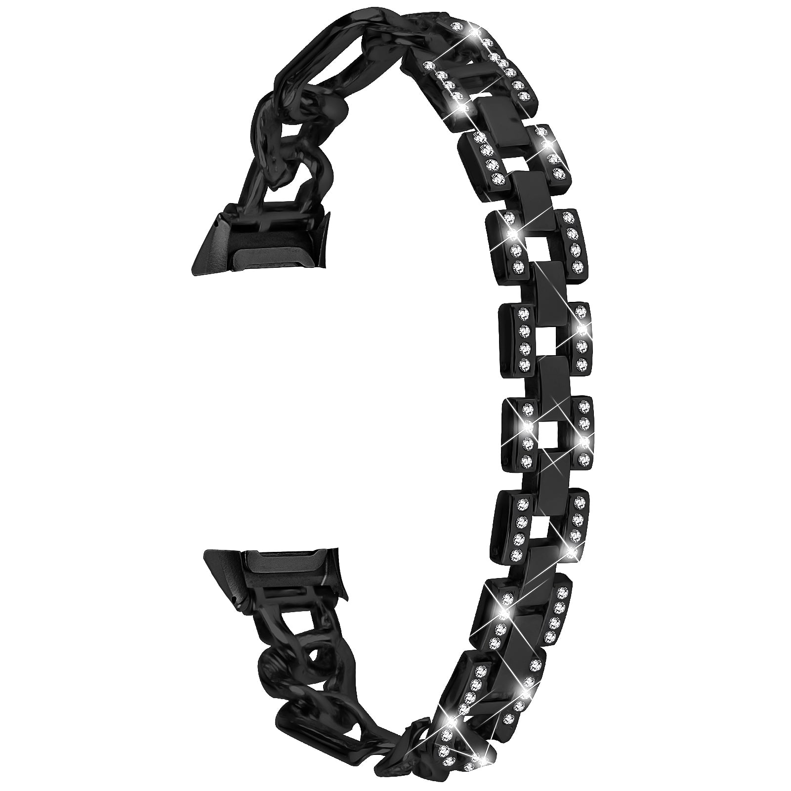 For Samsung Galaxy Fit SM-R370 Rhinestone Decor Watch Band Alloy Metal Jewelry Bracelet Wristband For Samsung Galaxy Fit SM-R370 Rhinestone Decor Watch Band Alloy Metal Jewelry Bracelet Wristband